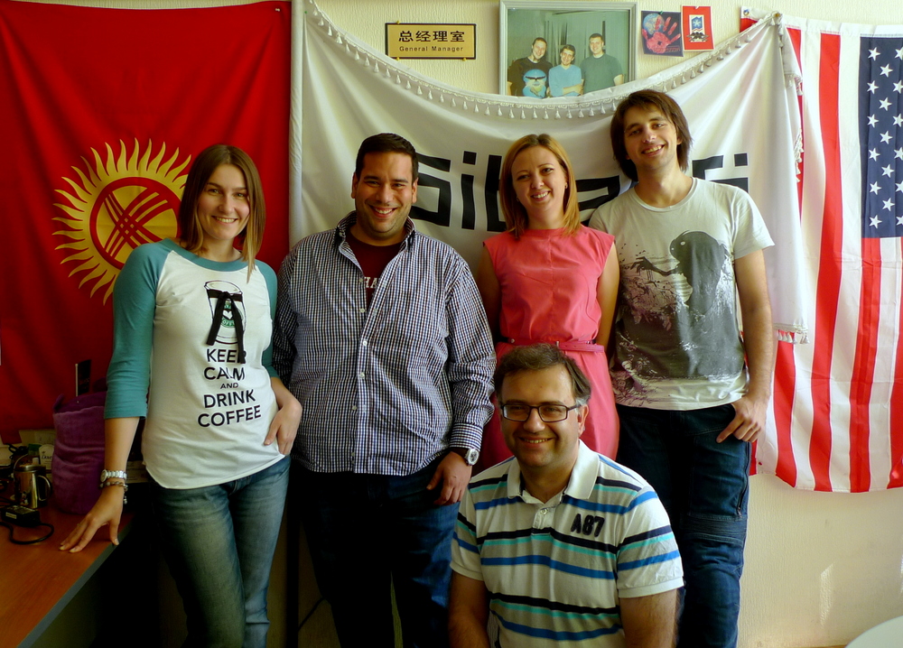 Murat (second from the left) with his team Murat (second from the left) with his team
