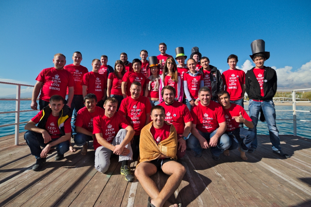 Keep calm and love Sibers — the team at Issyk Kul lake