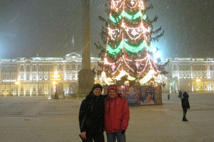 Project meeting in winter Saint Petersburg